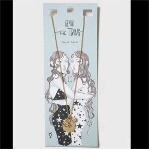 Gemini Zodiac Horoscope Charm Necklace Stone